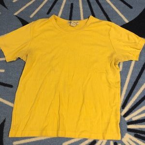 Ribbed yellow shirt!